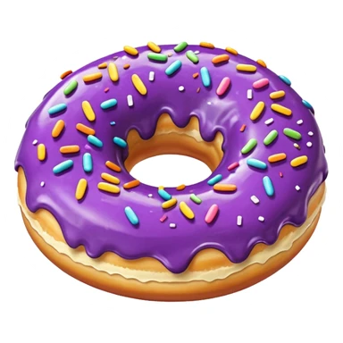 purple donut sticker
