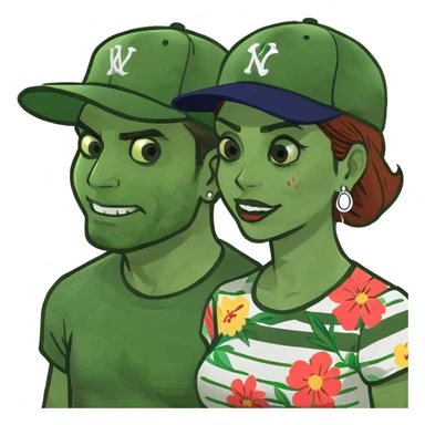 husband is hitting his wife with the race hand sticker