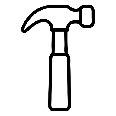 hammer, simple style, suitable for emoji or icon sticker