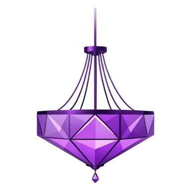 minimalist purple chandelier sticker