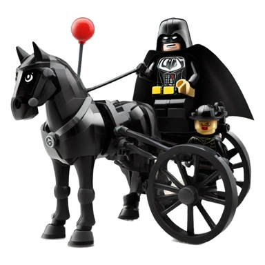 Lego Batman and Darth Vader 1790 horses and carriage  sticker