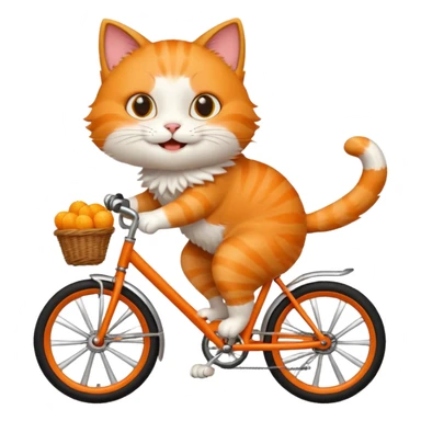 Cat riding a bike sticker