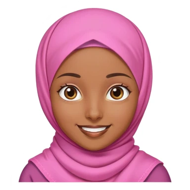 pink hijab girl smiling sticker