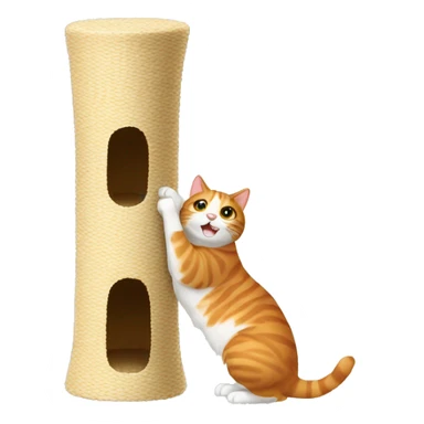 Scratching post for cats sticker