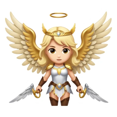 Blonde Valkyrie with wings  sticker