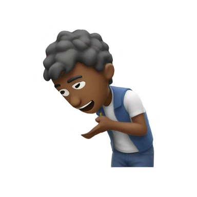 person sniffing baking soda off  a table sticker