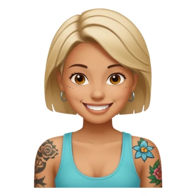 tattooed tourist girl sticker