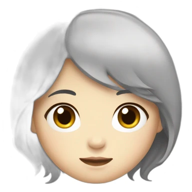 Caroline with dark hair from Korea  sticker