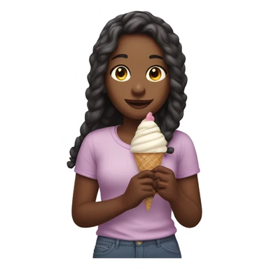 girl with ice cream  sticker