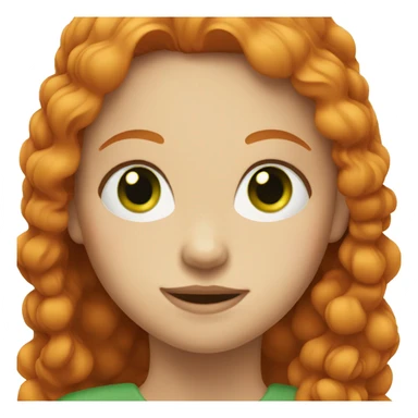 ginger girl with green eyes sticker