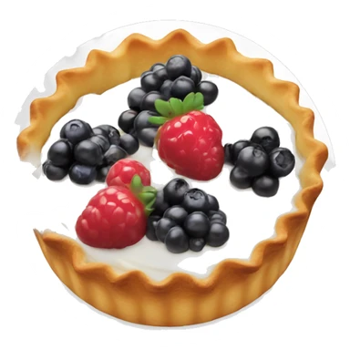Small tarte with berries and cream  sticker
