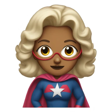 Michele Crabtree as a super hero sticker