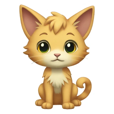 a anthro chibi-style cat-Fakémon-hybrid full body sticker