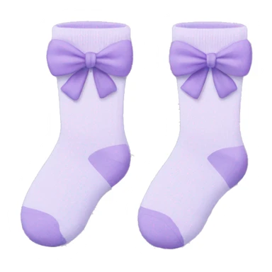 Pastel lavander socks with little bow on top sticker