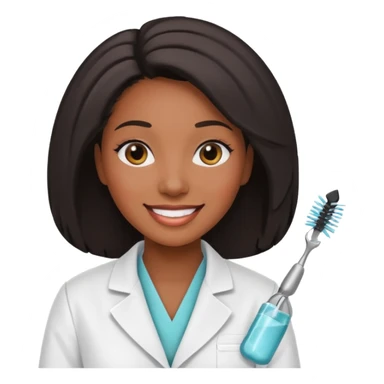 Black women beautician sticker