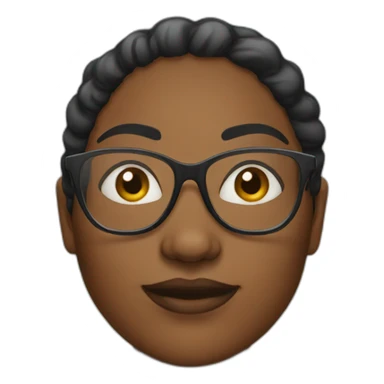 black woman in eyeglass sticker