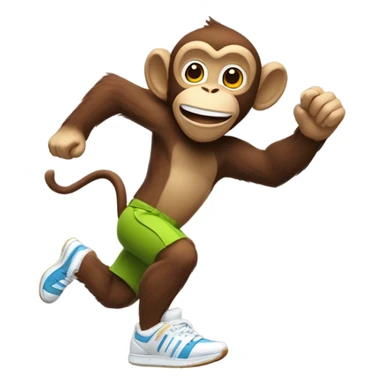 A monkey in sneakers runs through the wires A monkey in sneakers runs through the wires sticker
