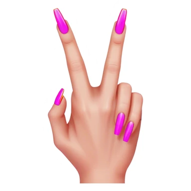 cyberpunk style neon middle finger with long neon nails sticker