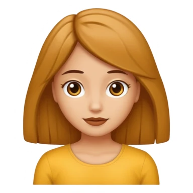 haz a una chica con pelo libro pero medio largo, que sea castaña y de piel clarita  sticker