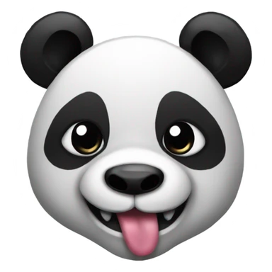 A panda with tattoos and piercings  sticker