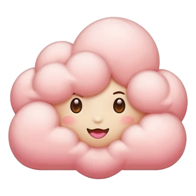 cloud peach pink sticker