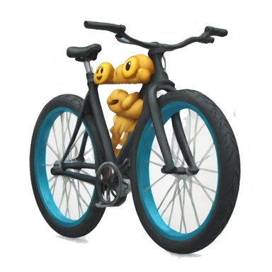 Bike with big tyr sticker