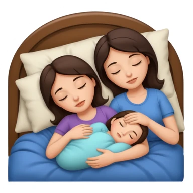 sleeping couple make the woman brunette sticker