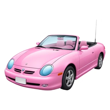 Pink convertible  sticker