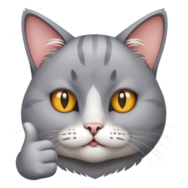 Sad cat giving thumbs up sticker