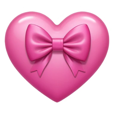 pink heart with bow in it  sticker