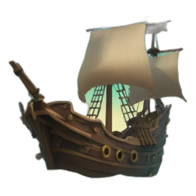 A pirate ship from sea of thieves sinking sticker
