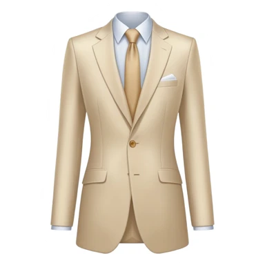 elegant silk pale beige business suit sticker