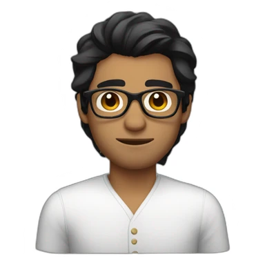 no way jose with slick black hair and glasses sticker