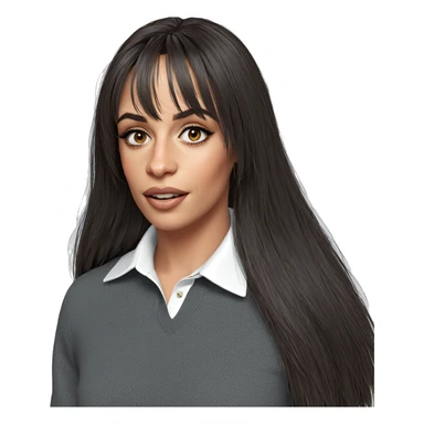 realistic portrait of a girl sticker