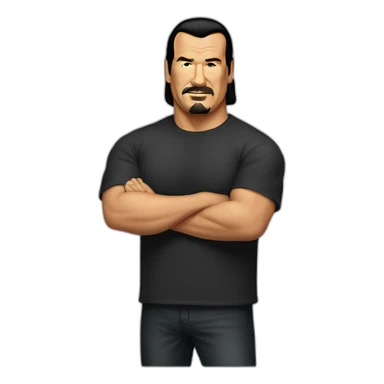 steven-seagal cartoon wearing tee sticker
