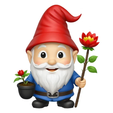 garden ornamental gnome black sticker