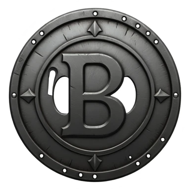 Minimal emoji, gothic metal coin made of black steel, engraved number 2 at the center, ancient industrial aesthetic, worn metal texture, no glow, no neon, flat emoji design, centered, transparent background sticker