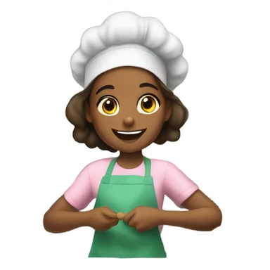 girl baking sticker