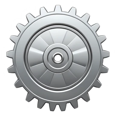 checkmark with a gear, representing Effizienz (efficiency) sticker