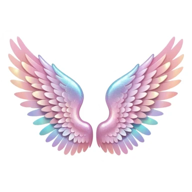 Tiny, mini, so small, soft pink, sparkly angel wings sticker
