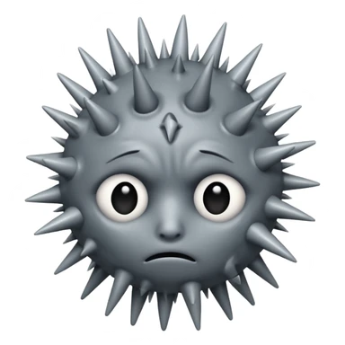  sad virus with many spike sticker