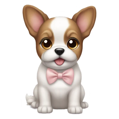 cutest dog ever with white bow sticker