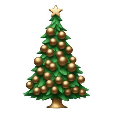 Christmas tree with bronze balls sticker