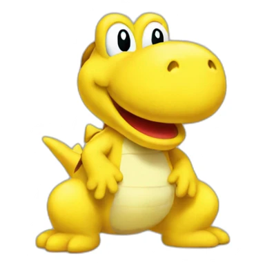 Yellow yoshi sticker