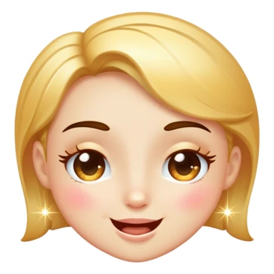 Cute face winking with sparkles sticker