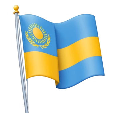 Un drapeu avec les couleurs a l'horizontal , le bleu en haut le blanc au millieu et le jaune en bas  sticker