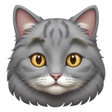 Gray cat with calm eyes. sticker