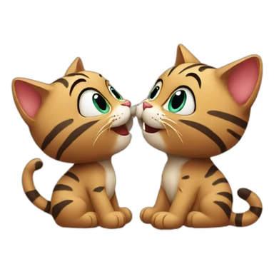 Cats kissing sticker