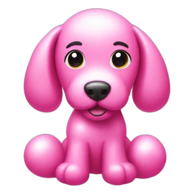 Pink balloon dog sticker