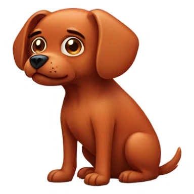 red scared dog sticker